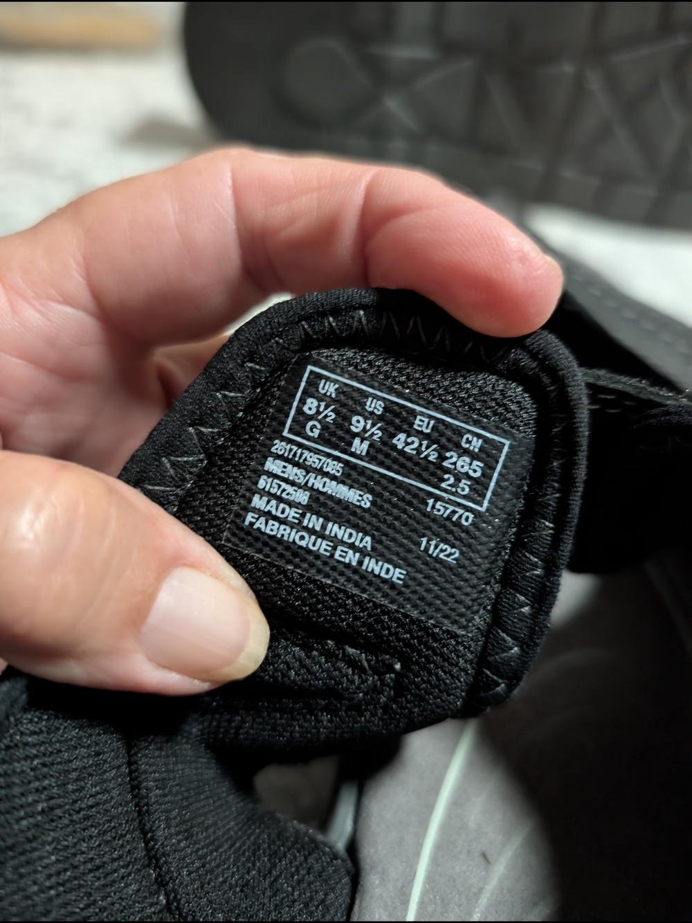 Clarks Collection Black Leather Velcro Sandals - Picture 3 of 4